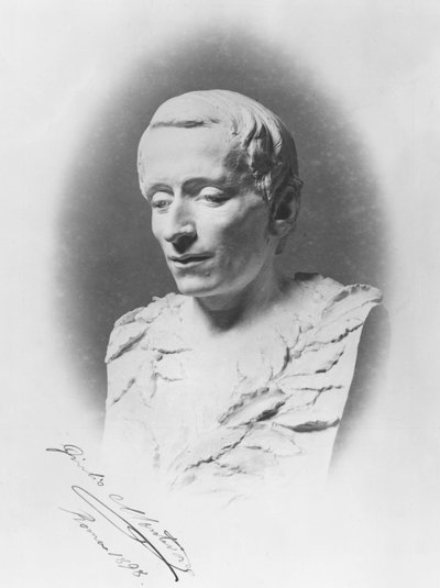 Bust of Giacomo Leopardi by Giulio Monteverde